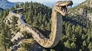 Giant Anaconda Attacks the Mountains | World&rsquo;s Biggest Snake Animation | AI Wildlife