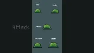 Pixel slime asset pack with outline                 I just finished creating the outlined version.