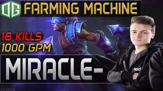 Dota 2 | OG Miracle- Anti Mage 1000GPM 18 KILLS | Ranked Gameplay