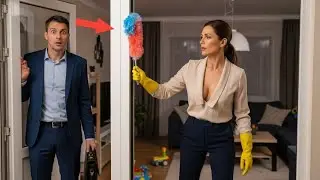Single Dad Comes Home to Find His CEO Cleaning His House - Her Reason Left Him in Tears