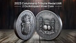 2023 2 oz Columnario Tribute Medal UHR Antiqued Silver Coin | BOLD Precious Metals