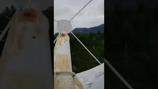 Inside an abandoned satellite dish!