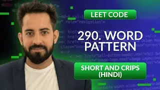 Leetcode 290. Word Pattern | Hindi | Python | Leetcode | Optimized way