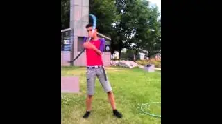 Myron rocking his hula hoop @ Major's