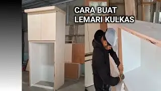 Cara Membuat lemari kulkas #woodworking #lemari