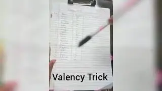 Valency Trick:Trick to find valency of 1 to 20 element , trick to learn valency   1 to 20 element
