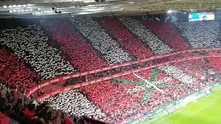 Así fue el mosaico en San Mamés