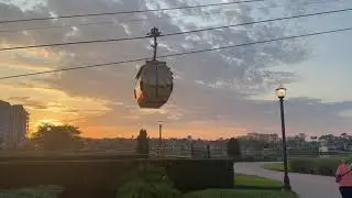 Disney World Skyliner at Sunrise