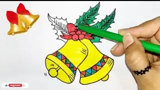 Christmas Door Bell Drawing for Kids | Easy Holiday Art Tutorial | Learning For Kids 