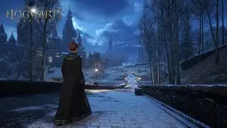 [4K] Rainy Night Walk | Hogwarts Legacy Ambience
