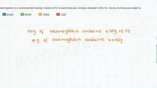 Haemoglobin is a chromoprotein having 4 atoms