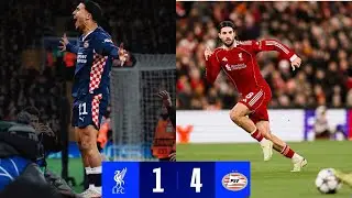 Liverpool vs PSV Eindhoven 1-4 UCL highlights 2025 | Szoboszlai goal | Perisic goal