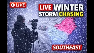 🔴 LIVE STORM CHASING: Winter Storm Slams the Southeast