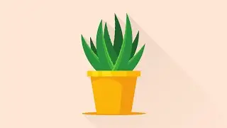 Create a Flat Design Aloe Indoor Plant with Inkscape