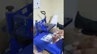 Sublimation using clear htv on cotton shirt.
