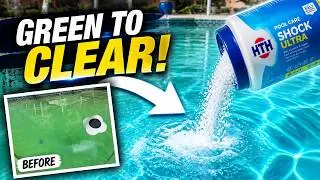 How HTH Shock Ultra Turned Our Green Pool Blue