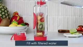 Infusion Pro Fruit Infuser Bottle, 32 oz, Sleeve, Recipe eBook #fruitinfusedwater