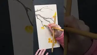 The complete painting process of Chinese ink plum blossoms