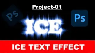 Ice Text Effect in Adobe Photoshop. IN HINDI. With Hindi subtitle. NCE