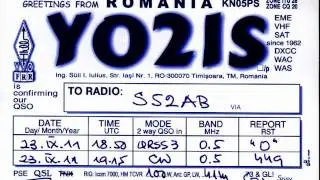 500kHz / S52AB - YO2IS QRSS3-CW QSO/September 23.2011