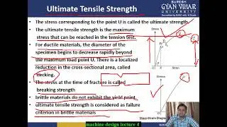 Machine Drawing (Lecture: 4) Stress-Strain Diagram & Mechanical  properties of engineering materials
