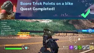 Score Trick Points on a bike Fortnite
