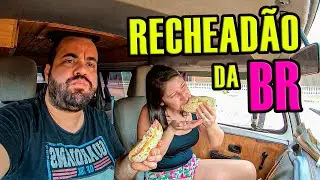Comemos um PÃOZÃO DE QUEIJO RECHEADO na ESTRADA de SÃO PAULO!