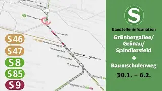 S-Bahn Berlin Bauinfo | Gr&uuml;nbergallee/Gr&uuml;nau/Spindlersfeld&ndash; (S46 S47 S75 S8 S85 S9)