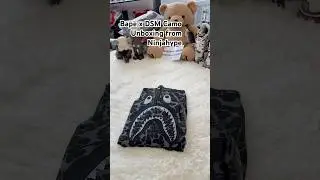 Unboxing Bape x DSM Dover Street Market Camo Shark Hoodie from Ninjahype #bape #ninjahype #haul