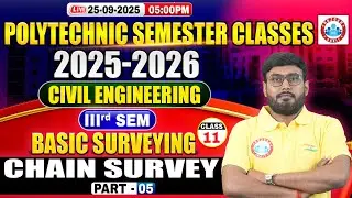 Polytechnic 3rd Semester Classes | Civil Engineering | Basic Surveying | Chain Surveying #5