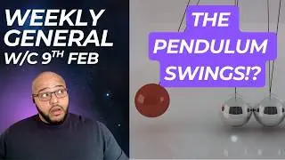 THE PENDULUM SWINGS - ARE YOU READY?! Weekly General Tarot w/c 9th February 2026 #reydiantreality