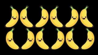 Happy Baby Sensory - Banana Sensory - High Contrast - Sensory Video for Babies - Autism SensoryVideo
