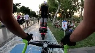 Cycling back from Beach Park through Konyaalti 4K view of Antalya Turkey, there was an incident too😱