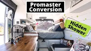 Couples DIY Promaster Conversion | Epic Hidden Shower Design