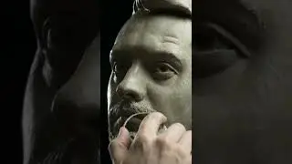 Adding Go-T Scruff to Portrait Sculpture