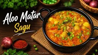 ಬಹಳ ರುಚಿಯಾದ ಆಲೂಗಡ್ಡೆ ಬಟಾಣಿ ಸಾಗು! Alugadde Batani Sagu Recipe | Aloo Matar Curry | Bombay Sagu Recipe