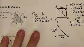 Etude pyramide dans cube