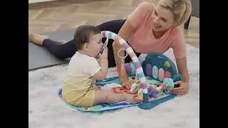 Saltea de Joacă Copii, Interactivă, 5 &icirc;n 1 cu Pian, Lumini și Sunete - Roz