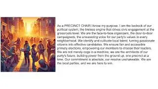 Precinct Chair Explained