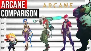 ARCANE Champions and Characters Size Comparison | League of Legends