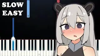 Sad cat dance (SLOW EASY PIANO TUTORIAL)