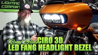 Install CIRO 3D Road Glide LED Fang Headlight Bezel