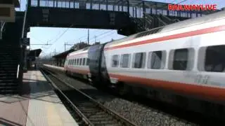 Trenitalia ETR 600 Pendolino Non-Stop through Campo di Marte (HD)