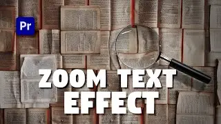 magnify zooming text effect in premiere pro