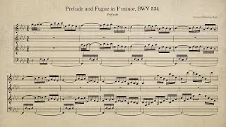 J.S. Bach: Prelude and Fugue in F minor, BWV 534 | Organ Music | Score