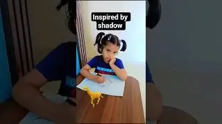little artist🎨👩&zwj;🎨 inspired by shadow #creativity #shadow #artistic #idea #shorts