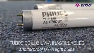 Tubos de luz UV-A  inastillables