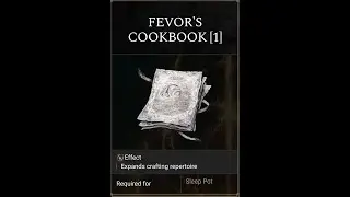 Elden Ring Where to find Fevor's Cookbook [1]