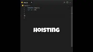 Hoisting in JavaScript (Interview question) Explained #hoisting #javascript #webdevelopment #shorts