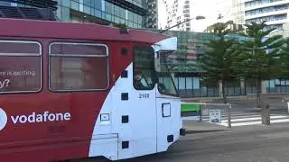 Yarra Trams B2.2100 (75) Departs Bourke St/Harbour Esplanade Tram Stop